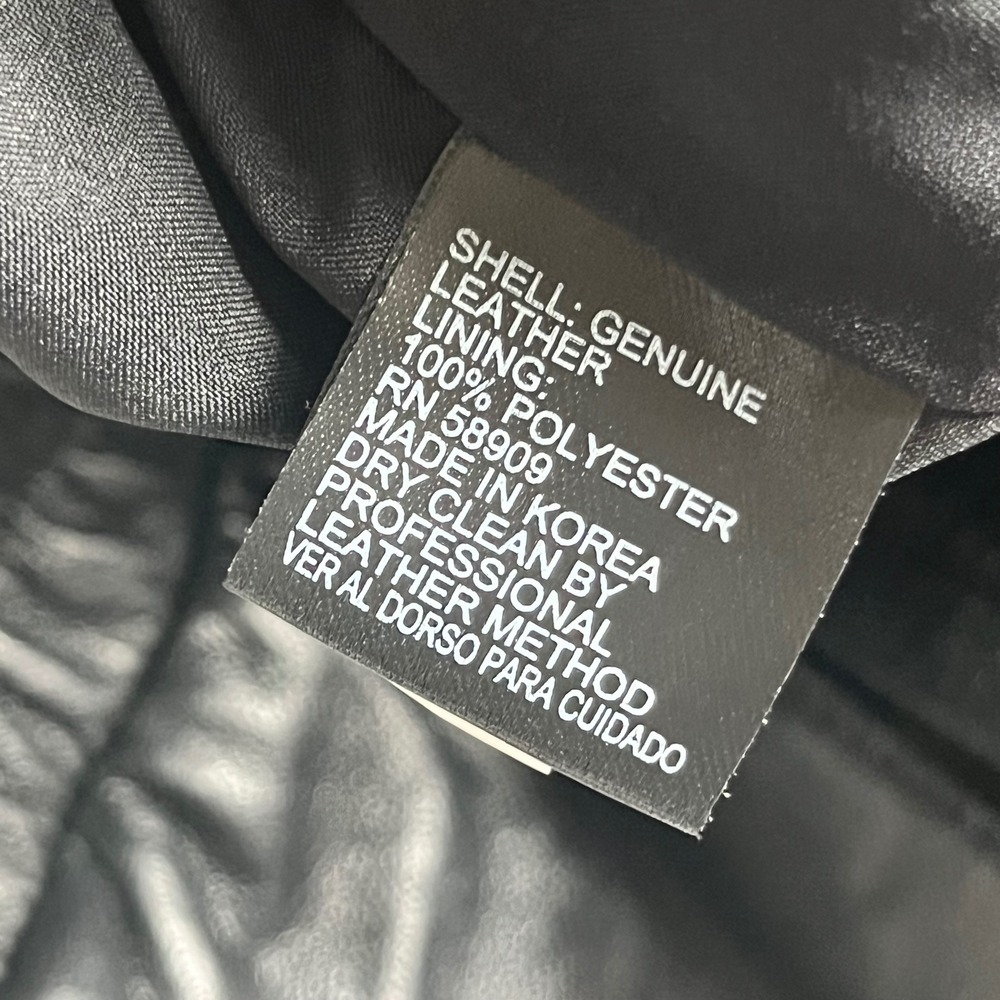 Antonio Melani Genuine Leather Jogger Pants Black Drawstring Waist Womens 12 - Picture 8 of 8